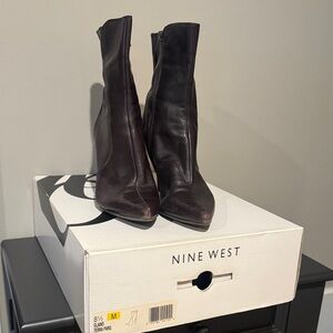 Nine West Dark Brown Heeled Boots